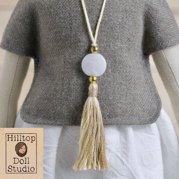 Fabric Doll "Gail" Handcrafted Textile Cloth Heirloom Primitive Doll - Picture 9 of 14